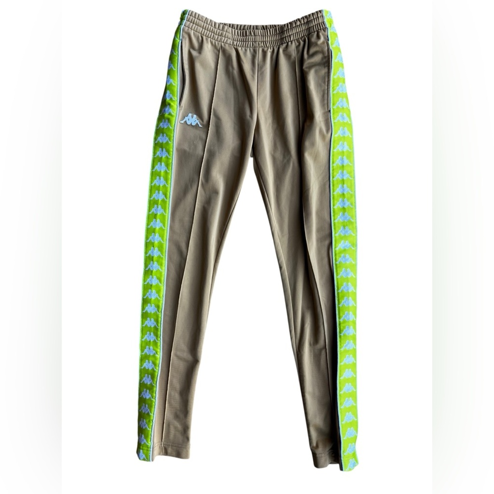 KAPPA Drawstring Slim-Fit Track Pants Sz S 90s Y2K Retro Iconic Logo Euro Style